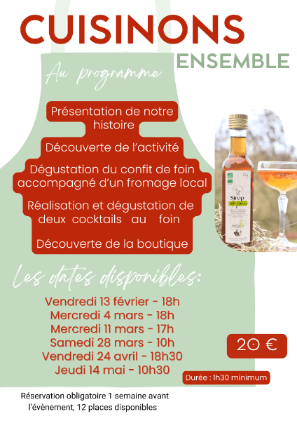Illustration de l’expérience Atelier découverte du foin culinaire